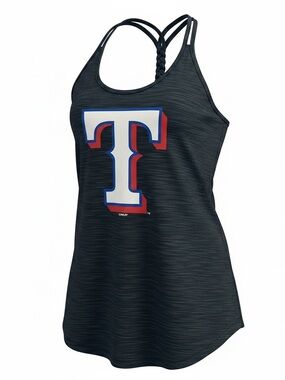Texas Rangers Women's Snapback Tank Top in Heathered Gray Size XL